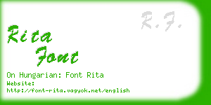 rita font business card